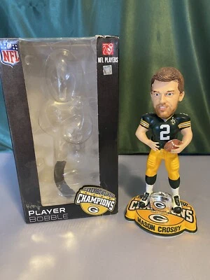 Mason Crosby Super Bowl XLV 45 Bobblehead Green Bay Packers ¡Raro! Foto 1 de 4