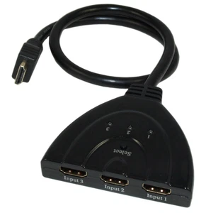 3 IN/1 OUT HDMI Switch AUTO-SELECT  Pigtail Style 4Kx2K @60Hz/4:4:4/HDCP2.2 - Picture 1 of 2