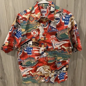 Camicia hawaiana Reyn Spooner uomo Boston Red Sox World Series 2004 taglia large B21 - Foto 1 di 4