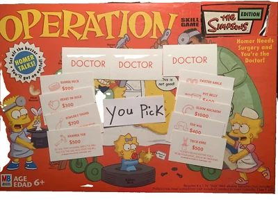 OPERACIÓN Los Simpson Tarjetas de Doctor Tú eliges Juego Tarjetas de Repuesto 2005 Foto 1 de 2
