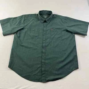 Orvis Men's XXL Performance Fishing Hiking Shirt Green Short Sleeve Button Up - Picture 1 of 8