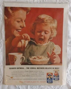 McCalls Magazine 1961  Quick Quaker Oats Oatmeal Breakfast Original Ad Ephemera - Bild 1 von 4