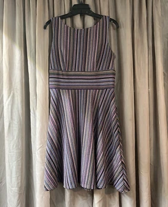 Gabby Skye Purple Multicolor Sleeveless Fit & Flare Casual Dress Womens Size 6 - Picture 1 of 2