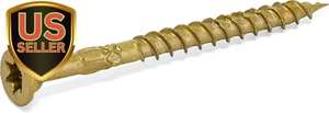 Power Pro 42481 Wood Screws, #9 X 2-1/2", Epoxy Coated, Torx/Star Drive Inclu... - Picture 1 of 10