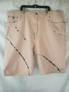 Levi’s Men’s Pink Tie Dye 569 Loose Straight Stretch Sits Below Waist Shorts W42 - Picture 1 of 5