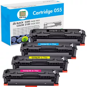 4x Toner W/Chip Compatible for Canon 055 Cartridge 055 imageCLASS MF741CDW MF743 - Picture 1 of 12