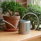 Indoor Small Silver Watering Can Metal Galvanised Steel 1.4L Narrow Spout Plants