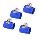 4Pcs Blue AN6 Fuel Hose Line End Cover Clamp Adapter Fitting Connectors Alloy
