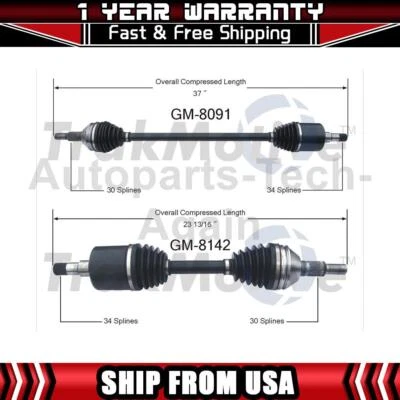 Eje articulado conductor delantero pasajero CV 1 para Oldsmobile Alero 2000-2002 Foto 1 de 3