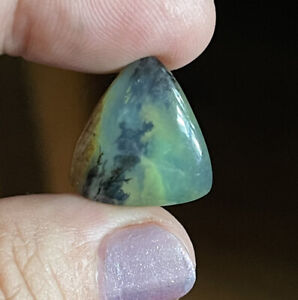 9.2ct 18.5x17.4x4.8mm Fine Blue Green Peruvian Opal Cabochon Loose Gemstone