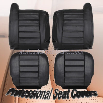 Replacement Driver & Passenger Bottom-Top Seat Cover Black For 03-07 Hummer H2 - Image 1 of 4