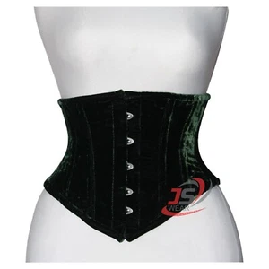 Velvet Hourglass Curve Waspie Steel Boned Women's Underbust Corset Waist Trainer - Picture 1 of 6