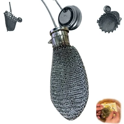 Handmade 1920's English Coin Purse Victorian Twist Lid Gate Top Mesh Coin Purse - Image 1 of 4