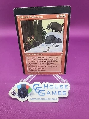 Grizzled Wolverine Ice Age Major Miscut  Error Misprint Magic MTG *CCGHouse* - Image 1 of 4