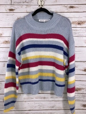 Suéter Rebecca Minkoff Bretaña Rayas Cuello Simulado Mezcla Mohair Talla XL NUEVO CON ETIQUETAS Foto 1 de 4