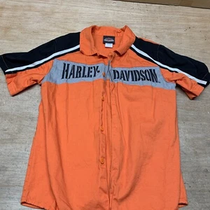Youth Women 12/14 Harley Davidson Full Button Short Sleeve Shirt Size 12/14 (2) - Picture 1 of 5