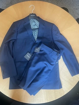 Traje de lujo Indochino para hombre 40 azul marino 2 botones lana mohair Foto 1 de 4