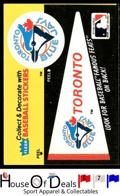 1986 Fleer #NNO Toronto Blue Jays Pennant Team Stickers Tris Speaker (6) Foto 1 de 2