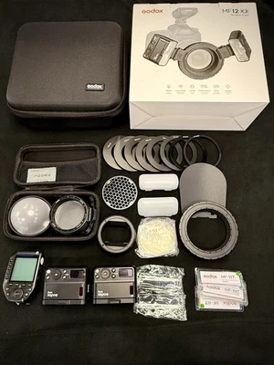 Godox MF12-K2 Macro Flash Speedlight + AK-R1 Acc Kit +  XPro-N Trigger for Nikon - image 1 of 4