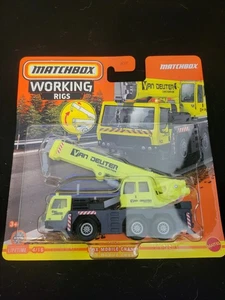 2024 Matchbox Working Rig 4/16 MBX MOBILE CRANE Yellow Near Mint - Picture 1 of 2