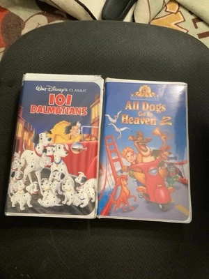 Disney VHS Bundle 101 Dalmatians, All Dogs Go To Heaven Diamond Classic - Image 1 of 4