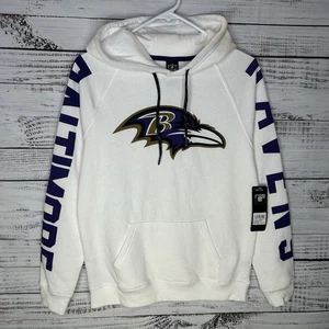 New Baltimore Ravens NFL White Pullover Graphic Hoodie Unisex Adult Small - $65 - Picture 1 of 14