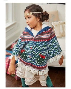 Sz 8 MATILDA JANE A Caroling We Go Sweater Poncho Girls Holiday - Picture 1 of 11