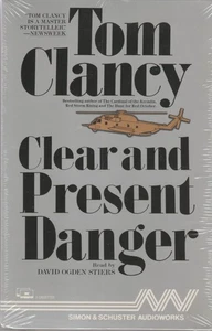 "CLEAR AND PRESENT DANGER" BY TOM CLANCY NEW AUDIOBOOK ABRIDGED 2 CASSETTES 1989 - Bild 1 von 2