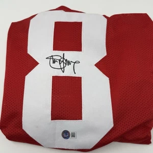 Autographed/Signed Steve Young San Francisco Red Football Jersey BAS COA - Picture 1 of 6