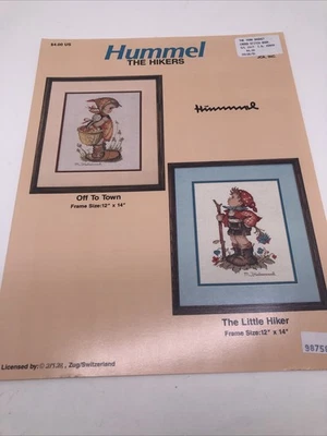 Hummel The Hikers Off To Town Cross Stitch Chart Pattern 12x14 The Little Hiker - Image 1 of 2