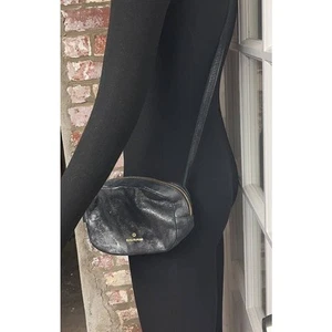 NOHA NADLER Distressed Leather Black Crossbody - Picture 1 of 9