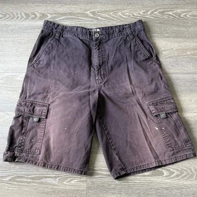 Pantalones Cortos de Carga Tony Hawk Para Hombre Talla 32 Desteñidos Negro/Marrón Patinador Años 2000 Y2K Grunge Foto 1 de 4