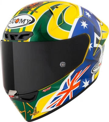Casco de motocicleta Suomy S1-XR Troy Bayliss réplica 2005 verde/amarillo Foto 1 de 4