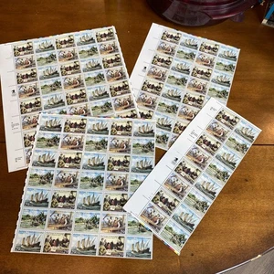 USPS 1 Full Sheet 40, 3 Partial (123) $35.67 1991 VOYAGE OF CHRISTOPHER COLUMBUS - Bild 1 von 2