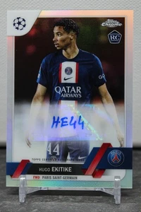 Topps Chrome UCC 2023 RC Hugo Ekitike No.CA-HE Liverpool FC Autographed - Picture 1 of 2