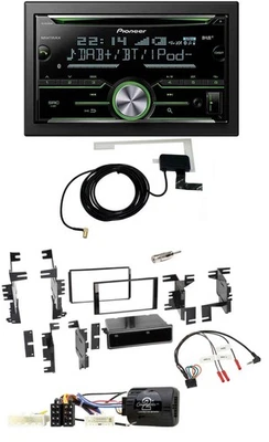 Pioneer CD USB Lenkrad Bluetooth 2DIN DAB Autoradio für Nissan Cube ab 2009 Fron - Bild 1 von 4