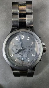 Michael Kors MK-8279 All Black S-Steel Chronograph Men's Wrist watch - Picture 1 of 6