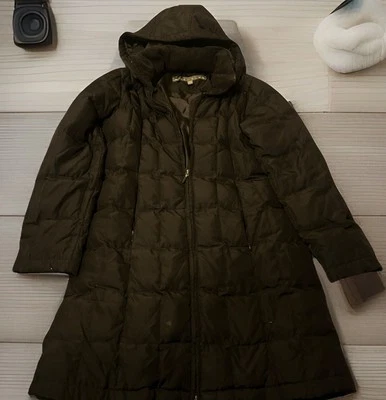 Chaqueta Kenneth Cole Abrigo Reacción Plumón Parka con Capucha Negra TALLA S/P Foto 1 de 4