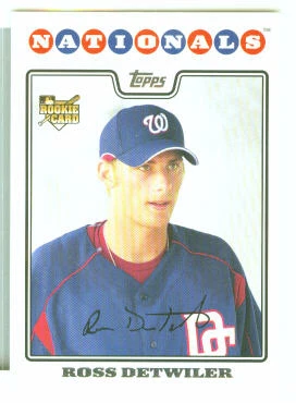 Ross Detwiler Texas Rangers 08 Topps Rookie Card - Image 1 of 1