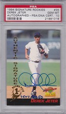 1994 Signature Rookies #35 DEREK JETER AUTOGRAPHED  3504/8650 PSA GEM MINT 10