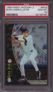 1998 Finest Mystery 2 M18 Bernie Williams Derek Jeter PSA 10 Gem Mint Pop 12 - Picture 1 of 1
