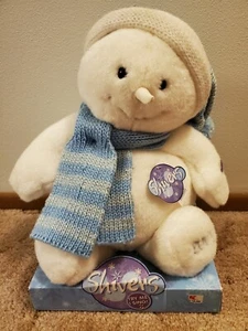 Juguete muñeco de nieve de peluche Commonwealth Shivers 2001 canta vacaciones de Navidad invierno NUEVO - Imagen 1 de 9