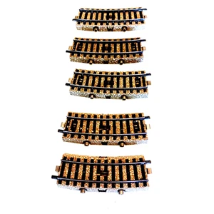 5147 MÄRKLIN HO -5 x GEBOGEN SCHAKELRAIL/ELEMENT TELECOMMANDE COURBES (D2500557) - Afbeelding 1 van 1