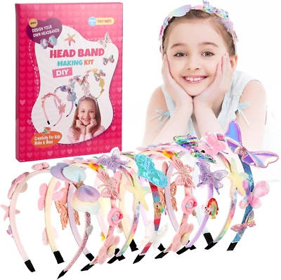 Bastelset Kinder Haarreifen Mädchen Spielzeug Weihnachten Geschenk DIY Haarschmu - Bild 1 von 4