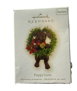 Hallmark Keepsake Ornament 2009 Puppy Love #19 In Series Original Box Brass Tag - Picture 1 of 13