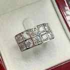 Real Moissanite 3.20 Ct Round Cut Men's Engagement Ring 14k White Gold Plated