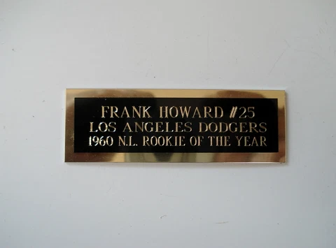 Frank Howard Baseball Card Plaque Nameplate Los Angeles Dodgers 1" X 3" Cover