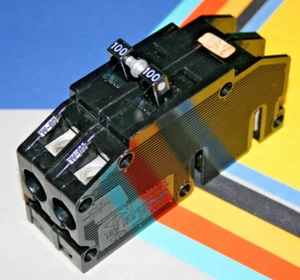 ZINSCO 100 AMP 2-POLE TYPE Q WIDE BREAKER MAIN BRANCH 120/240 VOLT DOUBLE POLE - Picture 1 of 5