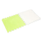 (Fluorescent Green White)10pcs Foam Tiles Area Rug Cuttable Foam Color Block