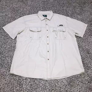 G.H. Camicia da pesca uomo Bass Explorer 2XL manica corta con bottoni ventilata beige - Foto 1 di 5